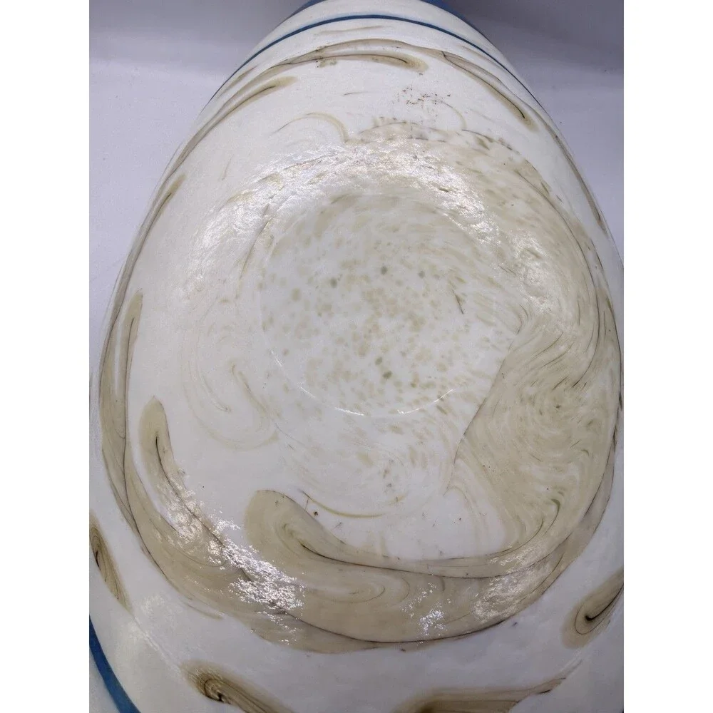 VTG Murano Italian Art Glass Bowl Sea Shell XL 21” Folded Fornace Ferro RARE